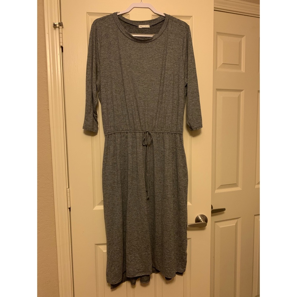 Gray Midi Boutique Dress